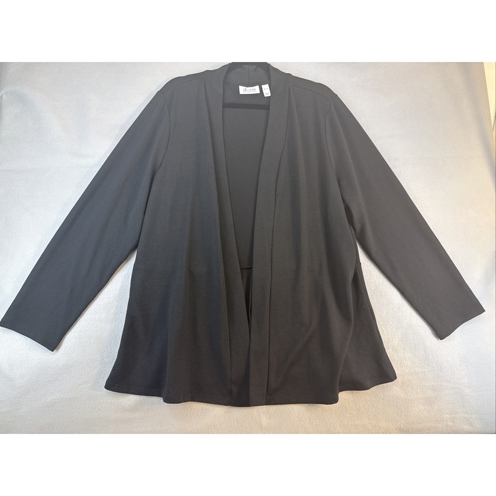 Denim And Company Essentials Women's Size XL Black Cardigan, Used Great Conditio